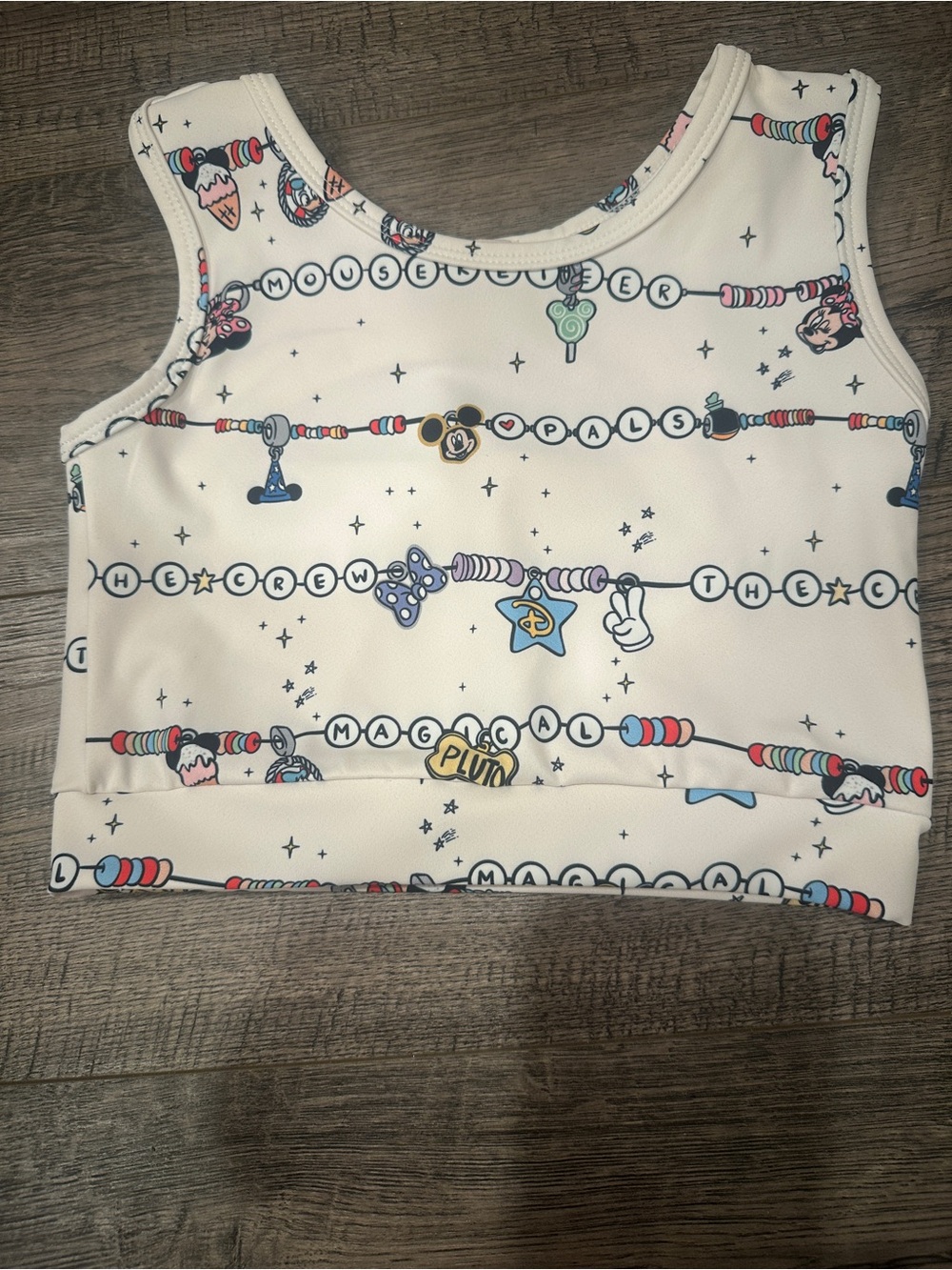 Girls Disney White Tank, Size 5/6